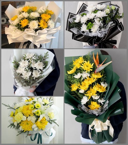 江苏南通海门市四甲镇有余村白事花束代送
